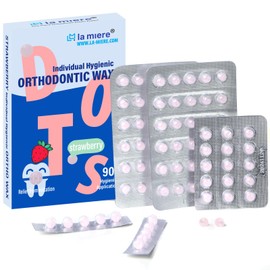 LA MIERE Orthodontic Wax for Braces Wax Dots 90 Individual Hygienic Packaging Dental Wax Strawberry