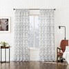 No. 918 Kaz Embroidered Retro Curves Sheer Rod Pocket Curtain