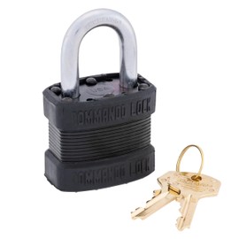 Blackout High-Security Laminated Steel Commando Lock Padlock - Anti-Pick Technology, Laminated for High Corrosion and Weather Resistance, Great for Gun Locks