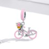 Beautiful Pink Bicycle Charm for Bracelets and Necklace, Hanging Dangle