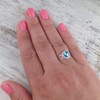 Custom Aquamarine Ring Silver Cocktail Ring March Birthstone Silver Aquamarine