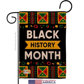 Cause Celebrate Black History Month Garden Flag Set with Stand Support BLM Anti Racism Justice Revolution Movement Equality Social Small Gift Yard House Banner Made In USA 13 X 18.5