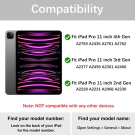 Divufus Case for iPad Pro 11 inch 4th/3rd/2nd Generation, Lightweight Slim Auto Sleep/Wake Smart Cover Soft TPU Back Case with Pencil Holder for iPad Pro 11" 2022/2021/2020, Matcha Green