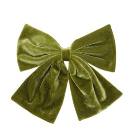 Ling & Bai Women Girls 8 Inch Large Velvet Hair Bows Clip Big Hair Bow Alligator Clip Hair Barrettes for Kids Teens (Green)
