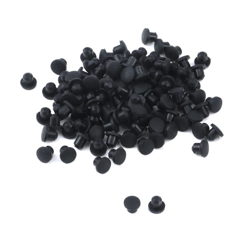 Tighall 100PCS 3mm Plastic Hole Plugs Round Button Plugs Panel