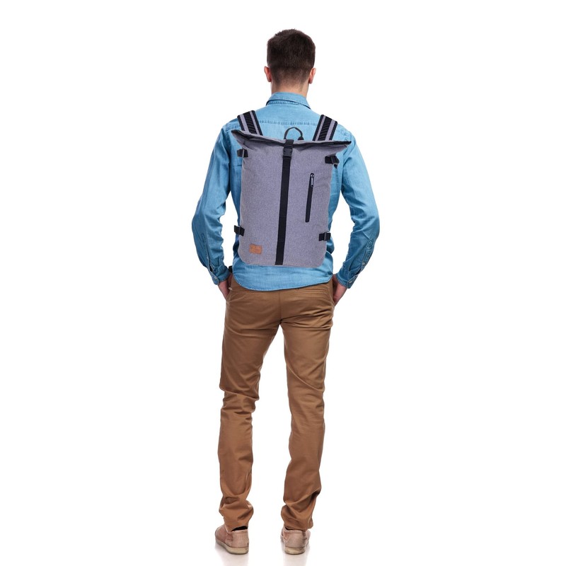 New Rebel Courier A4 Roll Up Messenger Backpack + Bottle,