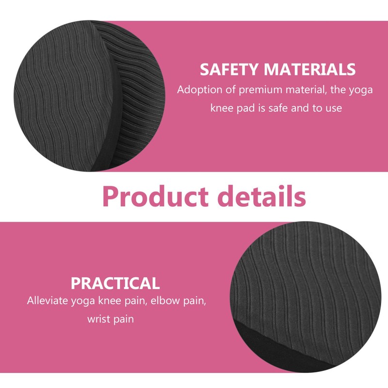 Vorcool 2 Pieces Knee Mats, Thick Yoga Pillows, Round for