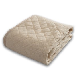 Bed Pad, Absorbent, Quick Drying, Single, Beige, 39.4 x 80.7 inches (100 x 205 cm), Toweling Fabric, Aze Weave, Crunchy Feel, Non-stick, Washable, For Spring, Summer, Autumn, Washable, Bed Pad, Sheet