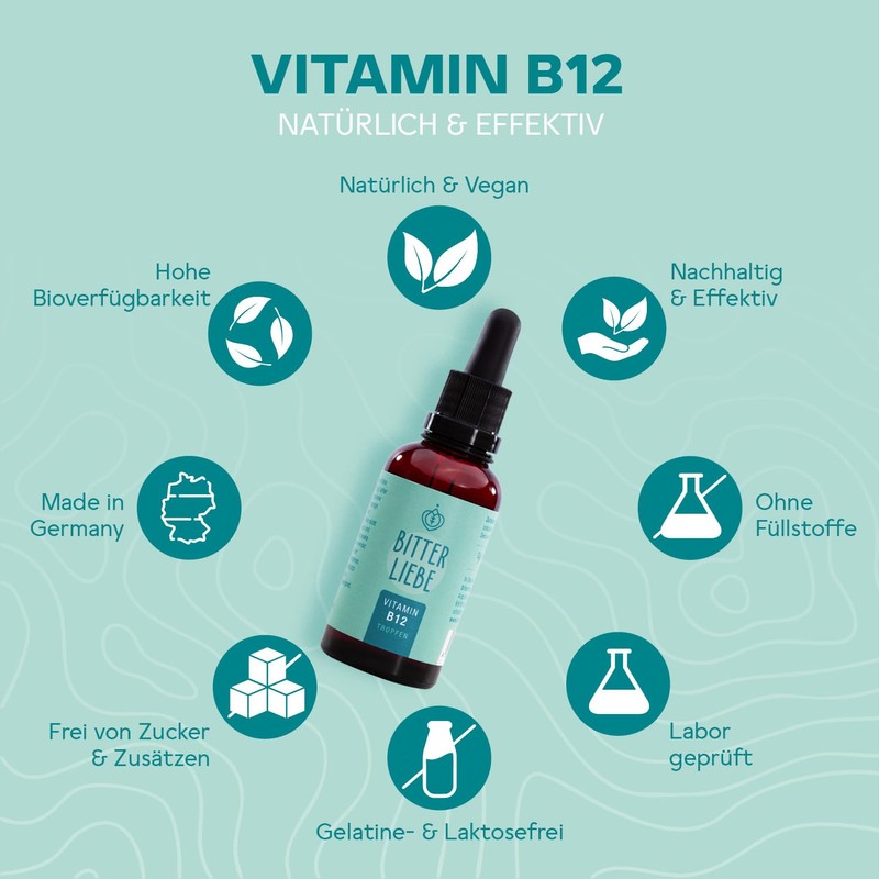 BitterLiebe - Vitamin B12 drops high dose - 500 μg