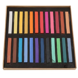 Pastel Chalk Set, Soft Pastel Chalk Square Pastel Set Artist Pastel Set Box with 12/24/36/48 Different Colours (24 Pieces)