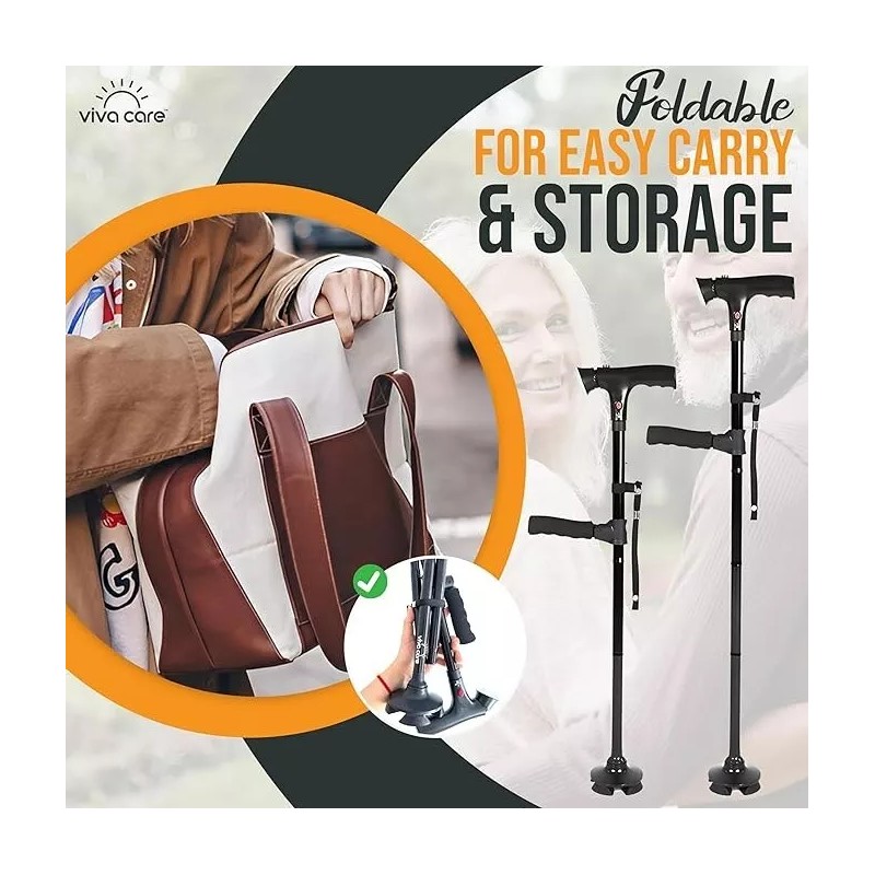 Viva NEW Walking CANE 🌟 Aluminum w/ LED Light &