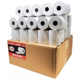 buyregisterrolls THERMAL RECIEPT PAPER  3 1/8" X 230 50 ROLLS CASH REGISTER TAPE BPA FREE ROLLS