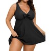 Daci Plus Size Two Piece Swimsuits for Women Flowy Tankini