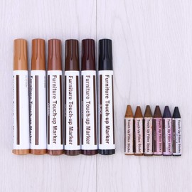 Healeved Furniture Scratch Pen 12 1 Floor Repair kit Furniture Touch-up Pen Furniture Repair kit Furniture Scratch up Marker Wooden Furniture Maker Wood Grain Furniture Scratch Repair
