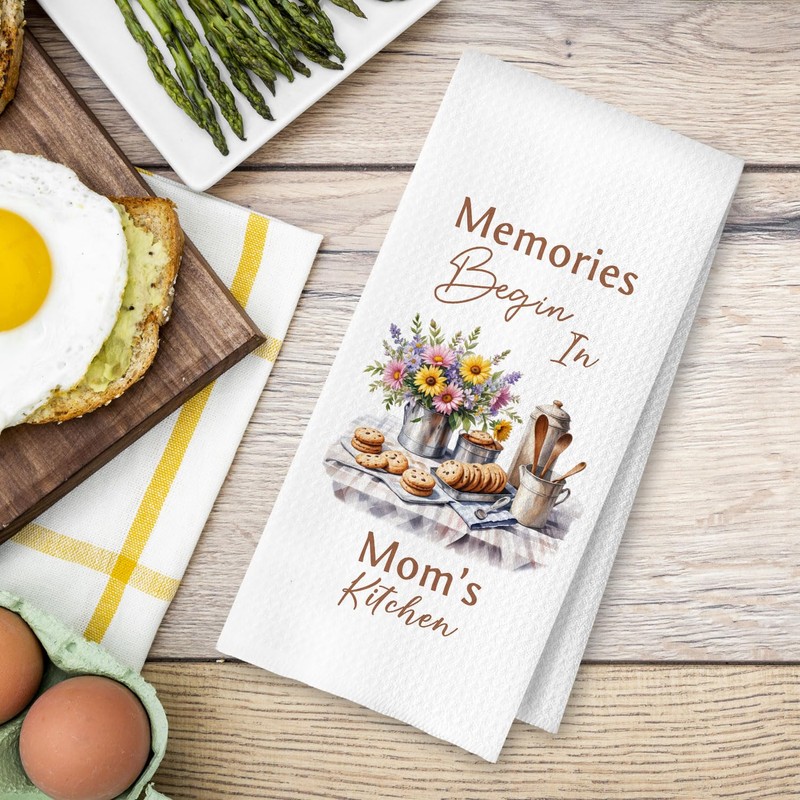 SkipTiger Mom's Kitchen Towels, Mother's Day Birthday Gifts for Mom
