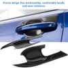 4pcs Carbon Fiber Style External Outer Door Bowl Handle Cover