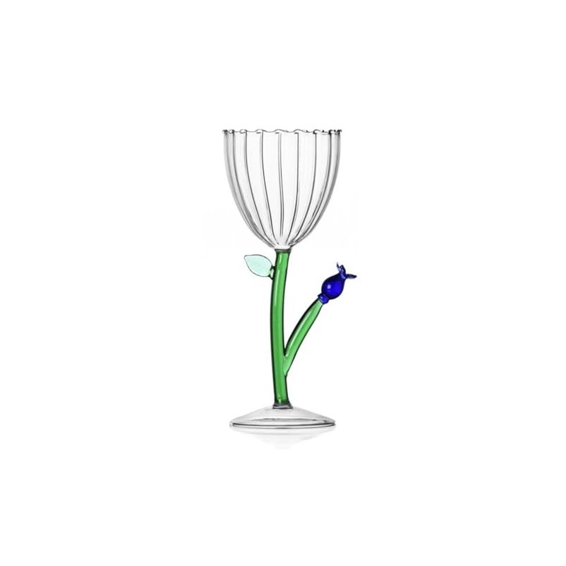 Ichendorf Milano Goblet Optical Blue Flower | Botanical Collection |
