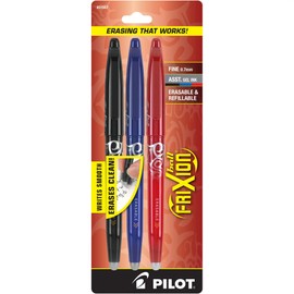 Pilot Frixion Ball, Bolígrafo, Tinta Borrable Colores Surtidos, Usa Repuesto, Blíster 3 Piezas (31557)