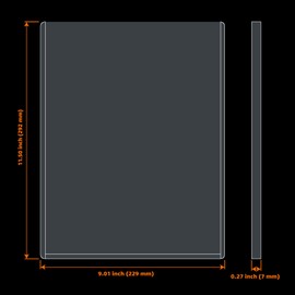 10ct Magazine Toploaders, Ultra Durable 9X11.5 Protectors for Magazine, Measuring 7mm in Thickness, Crystal Clear PVC, Dustproof, Archival-Safe for Magazine Display