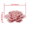 Bitray Pink Incense Holder 3.35" Dia Burner Holder Ceramic Flower