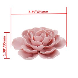 Bitray Pink Incense Holder 3.35" Dia Burner Holder Ceramic Flower Incense Sticks Holder for Yoga Studio
