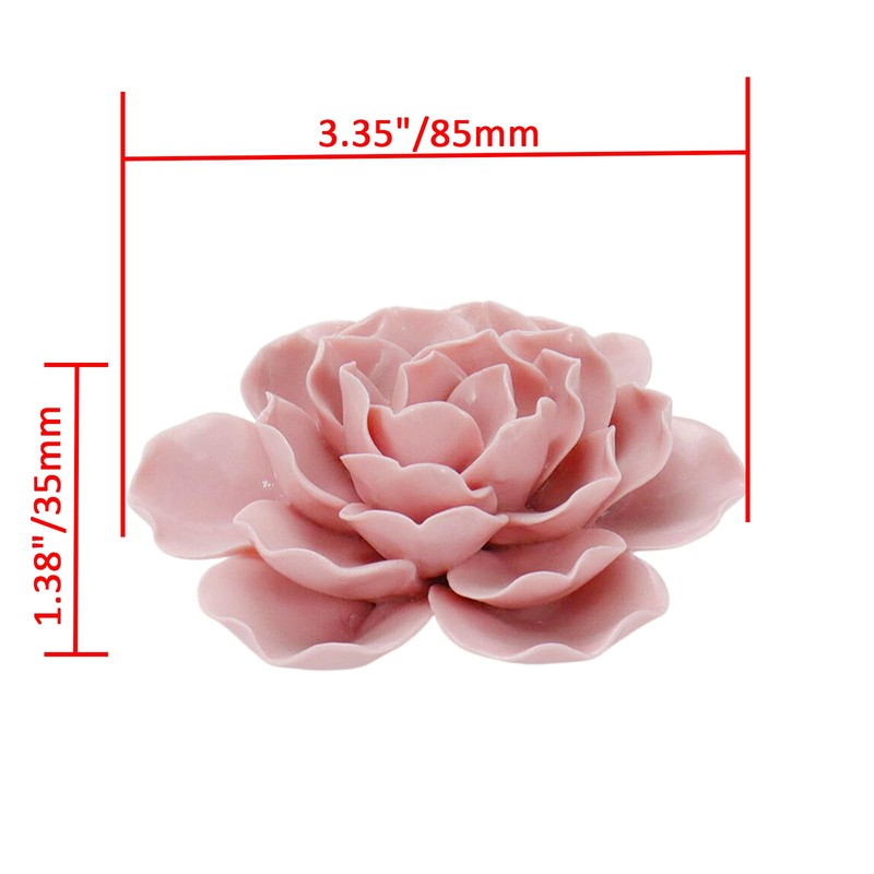 Bitray Pink Incense Holder 3.35" Dia Burner Holder Ceramic Flower