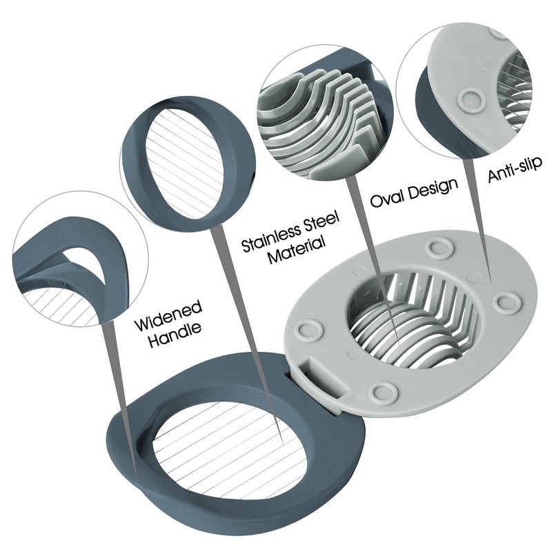 2 Pack Egg Slicer with Stainless Steel Wire Egg Slicer,