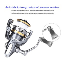Aluminum Alloy Fishing Reel Handle, Rotary Knob Power Handle Replacement for Fishing Spinning Reel Rocker Grip Parts Fishing Accessory(Grey)