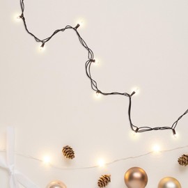 Mini Incandescent Christmas Lights - Clear - 61' Brown Wire - 300ct