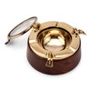 NKlaus Nautical 12 cm Porthole Ashtray on Base Round Brass