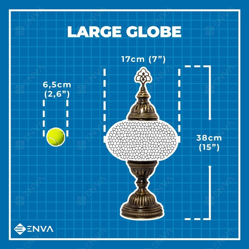 Enva Turkish Moroccan Glass Mosaic Table Bedside Tiffany Night Lamp