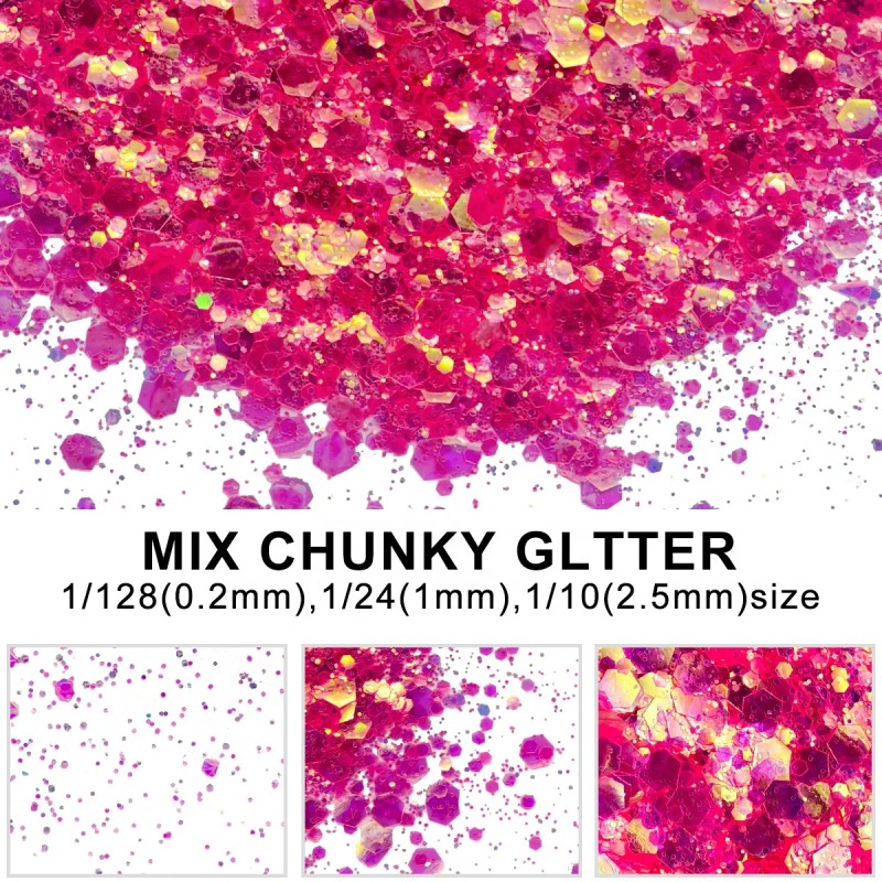 24 Bottles High Sparkly Glitter for Crafts, Tumbler & Nail