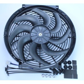 espeedpro21 14" Heavy Duty Radiator Electric Wide Curved Blade FAN 12V 3000 CFM Reversible