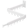 ZdwCyl Clothes Drying Rack,Laundry Space Saver Wall Mounted,Retractable,Collapsible(Tri-Fold), White Color