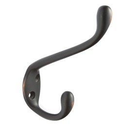 Bulldog 2 Pack Bulldog 131404 Decorative Coat and Hat Oil Rubbed Bronze Medium Hooks