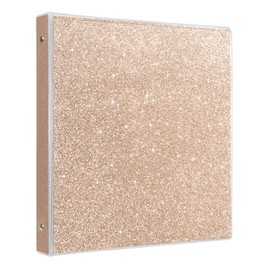 EYROZILL 3 Ring Binders 1 Inch Sparkly Binder 1 Inch to Hold 300 Sheets, Fashion Binder Back to School Supplies, Rose Gold