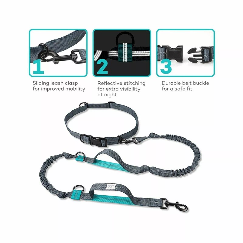 Taotronics Retractable Hands Free Dog Leash with Dual Bungees for