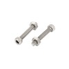 Sourcingmap M2.5x16mm Hex Socket Head Knurled Cap Screws Bolts Nuts