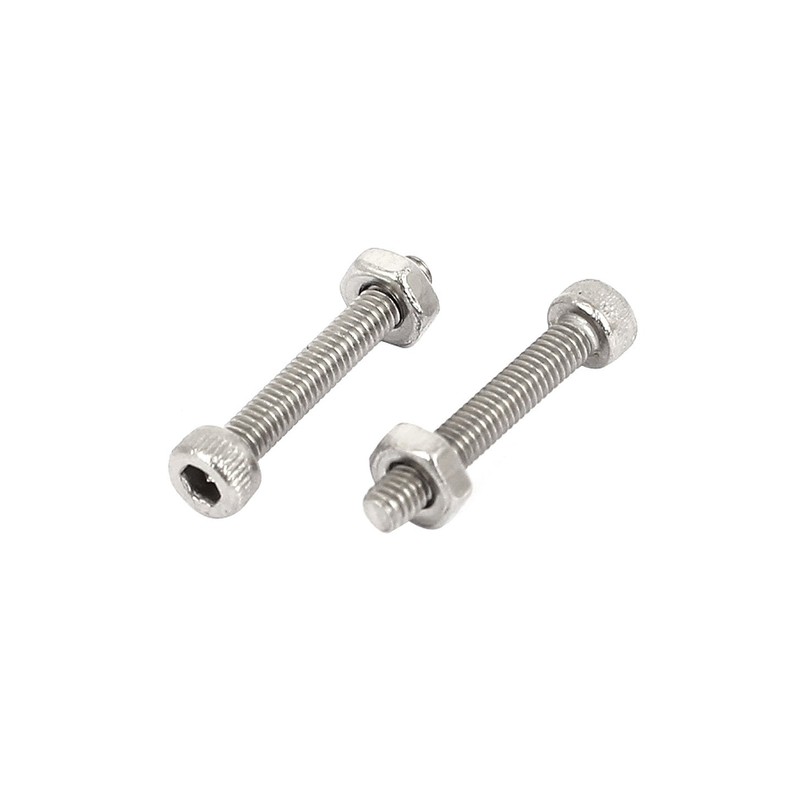 Sourcingmap M2.5x16mm Hex Socket Head Knurled Cap Screws Bolts Nuts