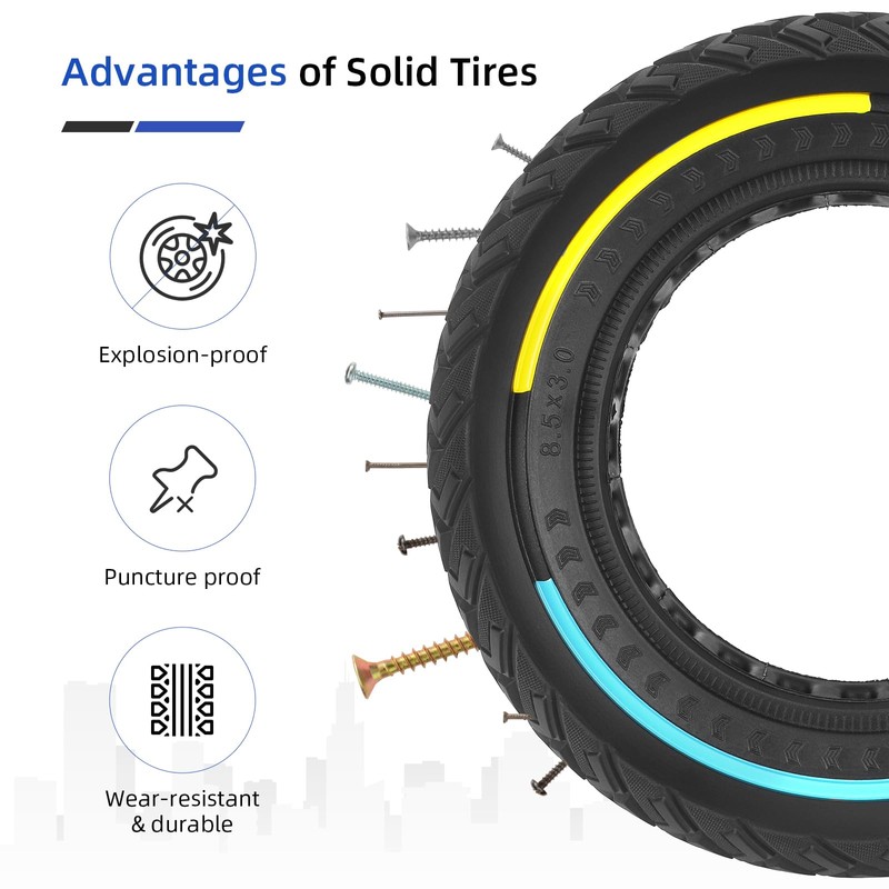 ulip 8.5x3 Solid Scooter Tire for Front Rear Wheels Replacement