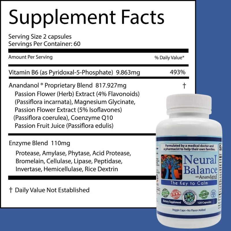 NEURAL BALANCE Anandanol with Proprietary Digestive Enzyme Blend (Capsules, 1