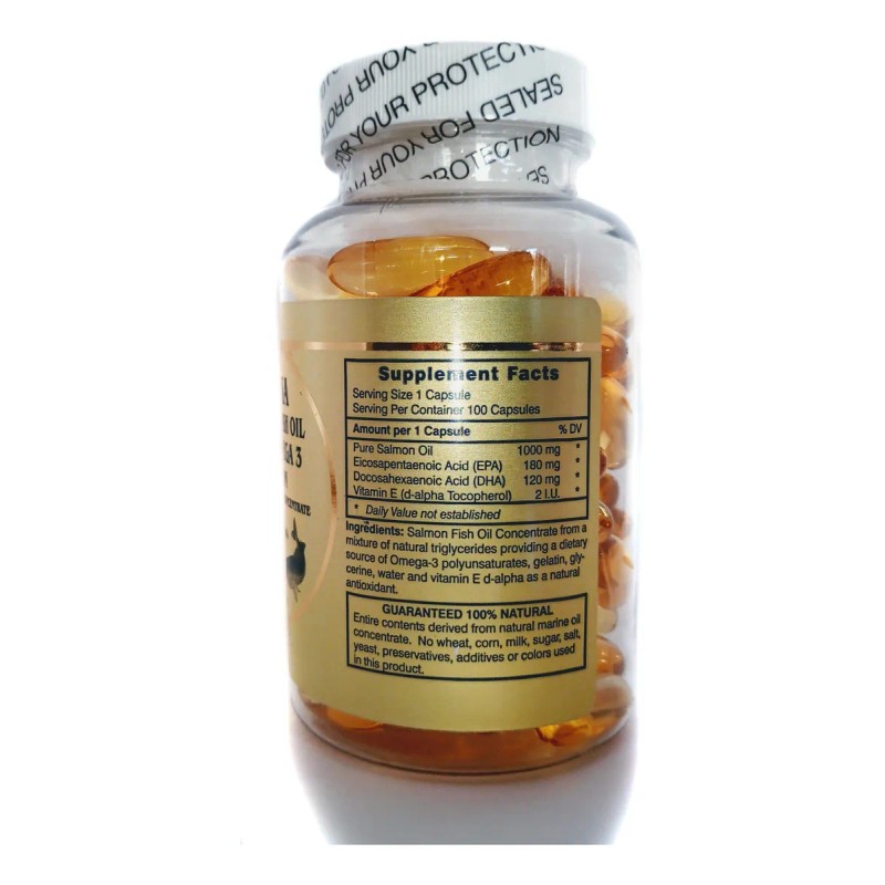 Omega 3 Salmón De Alaska 100 Cápsulas Epa Dha Concentrado