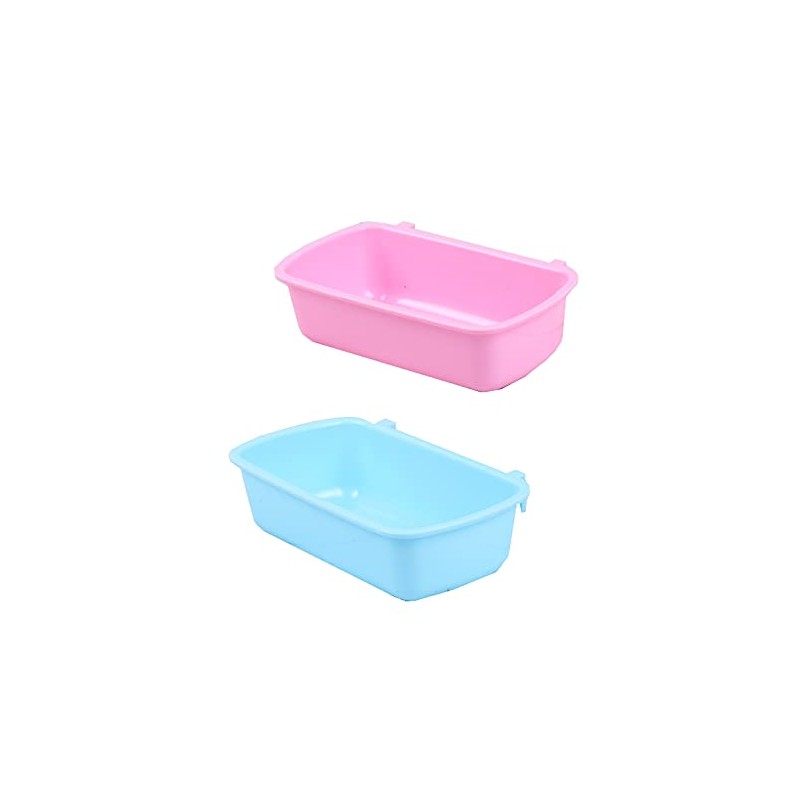 Small Animal Feeder Bowl Basic Dish Covenient Hanging Cups -