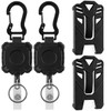 Mecool 2 Pcs Retractable Badge Holders Hard Plastic Extendable Lanyard