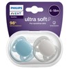 Avent Ultra Soft Soother 6-18 Months X 2 (Assorted Colours)