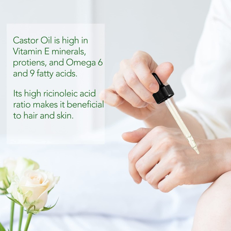 Castor Oil, Pure Cold Pressed Castor Oil for Hair Loss,