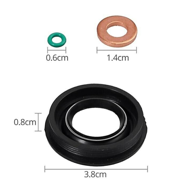 MKAREPART Diesel Injector Seals Washer O-ring Clamp Bolts Kit Compatible