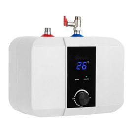 Electric Tank Water Heater, 6L Tank Water Heater for Point of Use Instant Hot Water 110V 1500W Plugin to Use, Wall or Floor Mounted