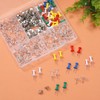 Hudinsun 180 Pcs Push Pins, 4 Styles Thumb Tacks for