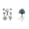SC-887 + 972 Temporary Tree Tattoo, Fake Tree Tattoo, Pack